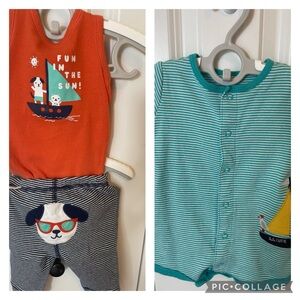 Carter's Baby Boy Romper 3 Piece Set Size 3 Months